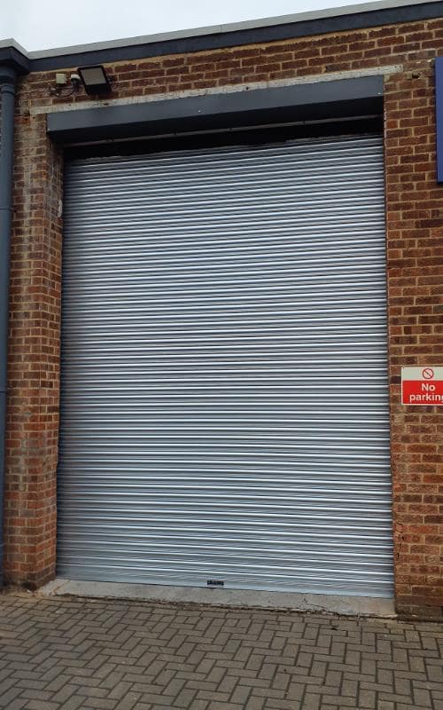 Shutter fully closed, showcasing clean finish and security