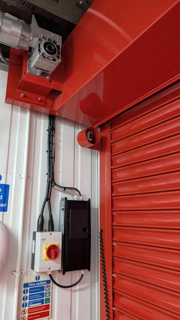 Currie Easy Self Storage Control Panel and Roller Door