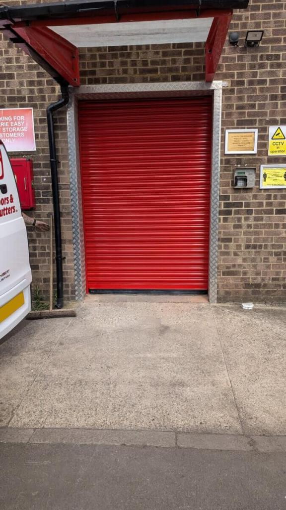 Currie Easy Self Storage Red Exterior Roller Shutter
