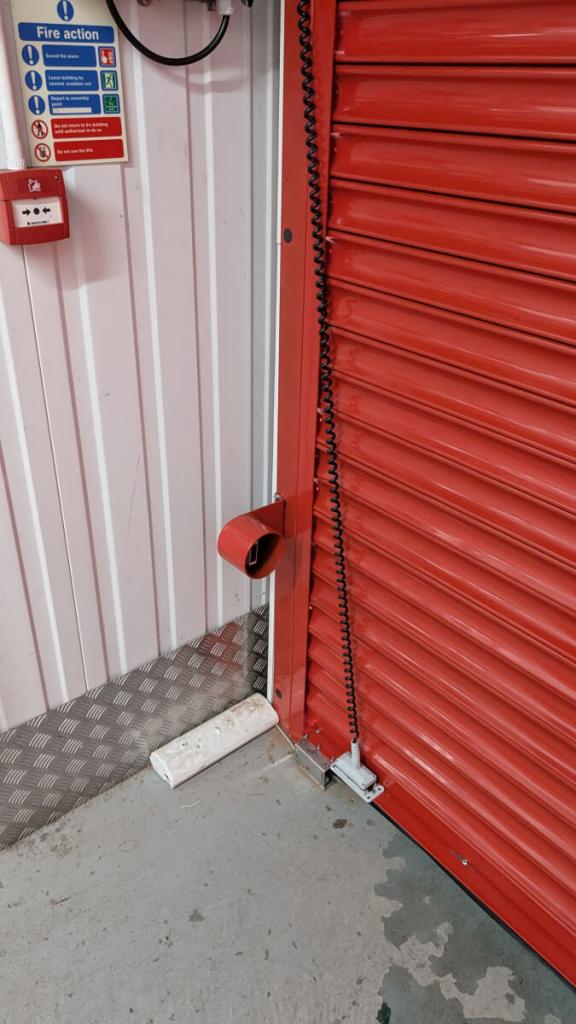 Currie Easy Self Storage Red Roller Door Lower Section