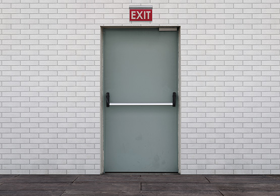 yellow firedoor