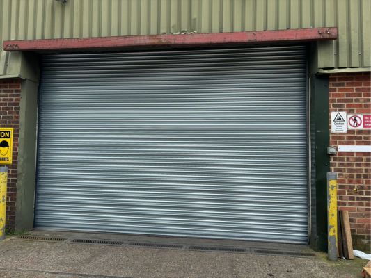 New galvanised steel roller shutters