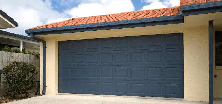 A Retail Roller Shutter with a Stop sign