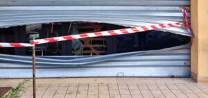 Roller shutter damage w850 h400 London & Kent