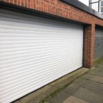 White garage shutter min London & Kent